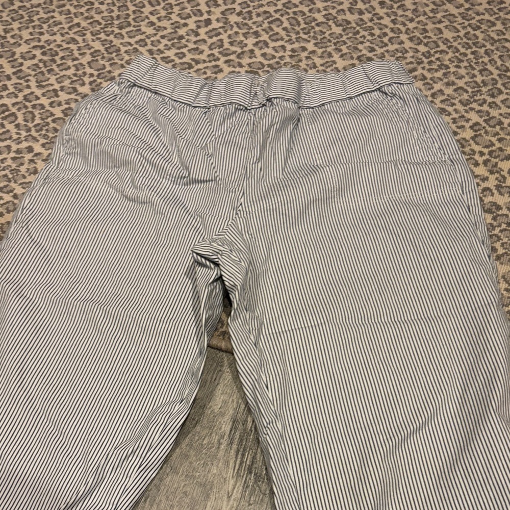Talbots Black and White Striped Pants